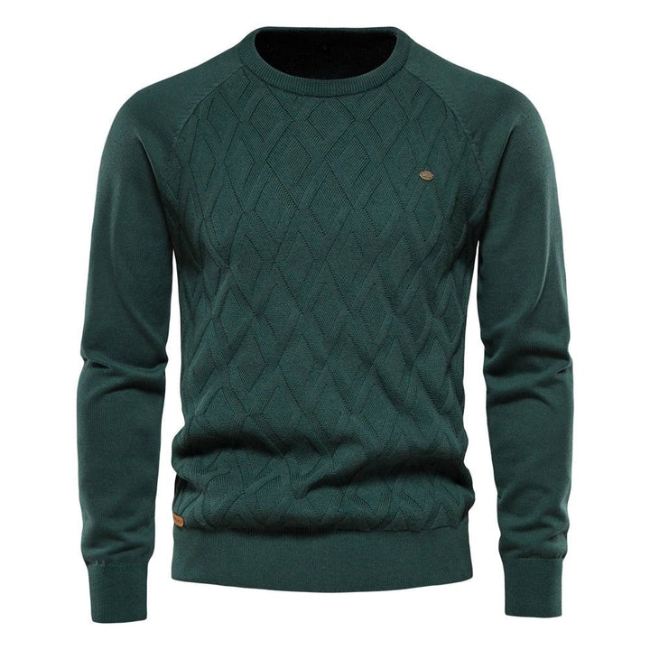 Theodor | Herrpullover med Rutmönster