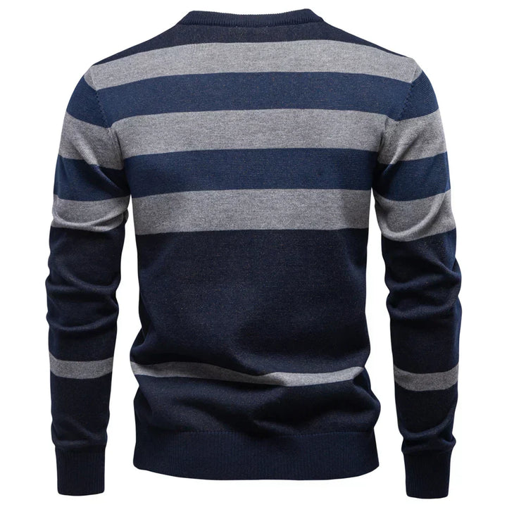 Rosenfeld | Stickad Herrpullover med Rutmönster