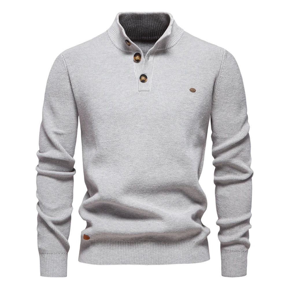 Konrad | Stilfull Herrpullover med Knappdesign