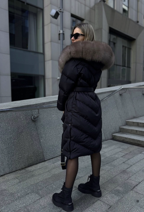 Christina | Elegant casual jacka med fuskpälskrage