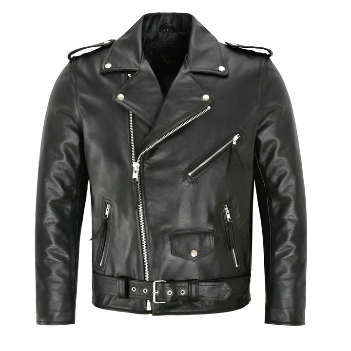 Björn™ | Klassisk Läderjacka i Bikerstil