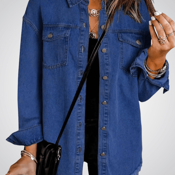 Mathilde™ - Klassisk Jeansjacka för Vardagsbruk